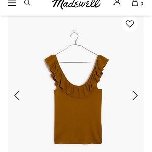 NWT Madewell Wakeford Ruffle Sweater Tank